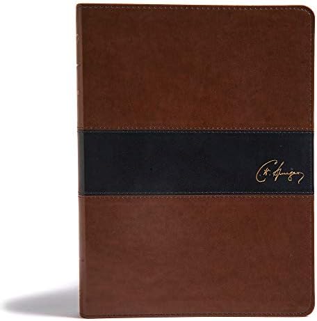 KJV Spurgeon Study Bible, Brown/Black LeatherTouch