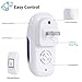  Adoric Wireless Doorbell Kit - 1 Plug-In Receiver & 1 Remote Push Button - Strong Wireless Connection, 36 Beautiful Melodies, CD Quality Bells, LED Flash (White)