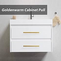 goldenwarm Brushed Brass Drawer Pulls Brass Cabinet