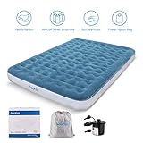 Deeplee Air Mattress Queen Size Blow up Airbed Inflatable Mattress with Air Pump for Home,Camping,Guest Bed,Height 9 inch,Storage Bag
