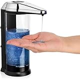 Touchless soap Dispenser - ANTI-LEAKAGE Soap Dispenser-Accurate Infrared Motion- Rusting Free- Enjoy Hands free Soap Dispenser for up To a Year before Having to Change Batteries-Back Battery Compart