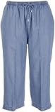 Coral Bay Petite Drawstring Denim Capris Large Petite Light wash