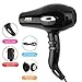 1875w Negative Ion Salon Hair Dryer,Professional Infrared Ions AC Motor Lightweight Hair Blow Dryer,Hair Styling Tool for Faster Drying and Maximum Shine,ETL Certified,Black