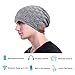 Pococina Upgraded 4.2 Bluetooth Beanie Music Hat Winter Knit Hat Cap Wireless Headphone Musical Speaker Beanie Hat as Christmas Birthday Gifts for Men Women Teen Girls Boys, Built-in Mic - 028 Gray