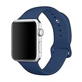 Yimzen Soft Silicone Sport iWatch Band Strap for Apple Watch Series 3 2 1 Sport & Edition 38mm S/M New Oceanblue