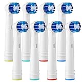 ToothBrush Replacement Heads Compatible with Braun Oral B Electric Toothbrush Oral-B Electric Toothbrush Pro1000 Pro3000 Pro5000 Pro7000 Precision Clean (8-N)