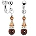 Handcrafted Chestnut Bead Captivation Clip Earrings Created with Swarovski Crystals