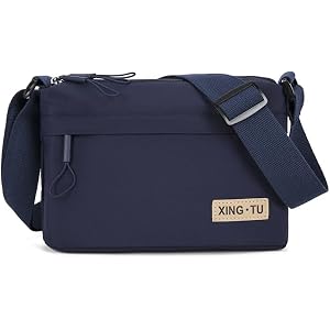 Mens Crossbody Bag Canvas Messenger Bags for Men Vintage Shoulder Bag with Adjustable Strap and Handle