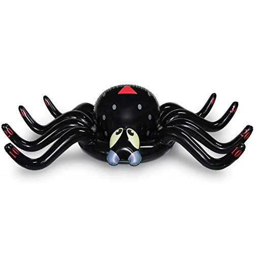 MeiGuiSha Huge Inflatable 50 Inch Spider Ring Toss Game with 8 Plastic Ring Toss, Perfect for Halloween Party Favor Game - Thumbnail 6