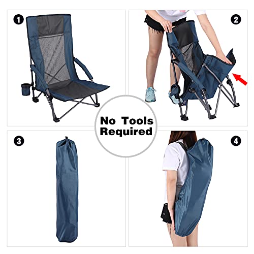 REDCAMP High Back Beach Chairs for Adults, Comfortable Heavy Duty