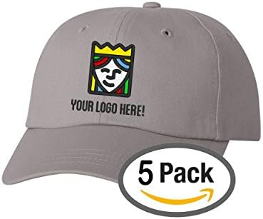  Custom Embroidered Sportsman Cotton Baseball Hat - Free Logo Setup - Pack of 5 