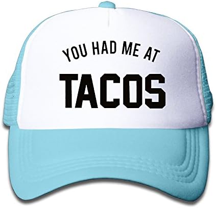 Kid's You Had Me At Tacos Wordmark Logo Stretch Fit Cap SkyBlue