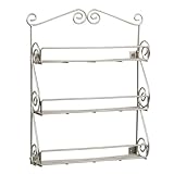 Spectrum Diversified Scroll Wall Mounted Spice Rack, Satin Nickel