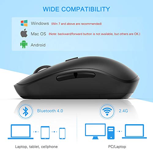 Bluetooth Mouse, Jelly Comb MS023 Wireless Dual Mode (Bluetooth 4.0
