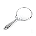UPIT Handheld Vanity Makeup Mirror Vintage Cosmetic Mirror Plastic Makeup Mirror (3.7x7.5inch)(9.5x19cm) (Silver)