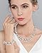 EVER FAITH Austrian Crystal CZ Simulated Pearl Victorian Style Necklace Earrings Bracelet Set Clear