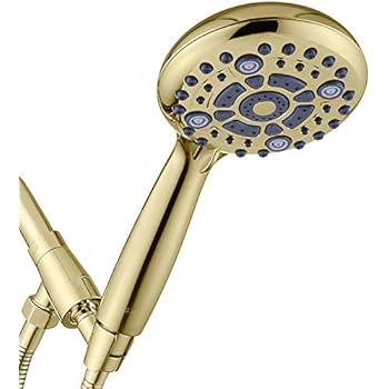 G-Promise Handheld Shower Head High Pressure 6 Spray Settings, Detachable Hand Held Showerhead 4.9