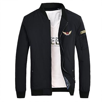 Amazon Co Jp メンズ ジャケット 厚手 カジュアル ジャケット ファッション ワイルドコットン 服 若いパイロットを温める Xxxxl ブラック スポーツ アウトドア