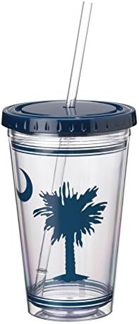 Occasionally Made Acrylic Sipper Cup-Palmetto Moon, Multicolor