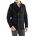 Alpine Swiss Jake Mens Wool Pea Coat Double Breasted Jacket Black LRG