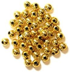 Round Pearl Beads - 5mm - Gold