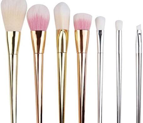 Makeup Brush Kit Set For Eyeshadow Contour Top Soft Fiber Hair Make Up Brush(7pcs Rese Gold)