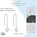 Cat Long Chain Threader Sterling Silver Hypoallergenic Drop Dangle Earrings, Light weight Chain is Dainty and not too long Easy to Wear Comfortable,Suitable for all Women and Girls the Perfect Gift