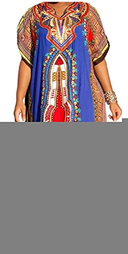 Aprilley Womens Navajo Floral Short Sleeve Wild Dashiki Maxi Dress