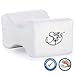 Orthopedic Memory Foam Knee Pillow – For Improvement of Blood Circulation for Sciatica Relief, Leg & Back Pain, Hip and Join Pain, Pregnancy - Washable Velour Case – White