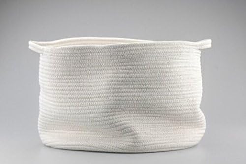 Cotton Rope Storage Baskets, Toy Organizer for Nursery Decor, Soft Durable, 15"x10",Large, Off White