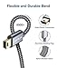 JSAUX Mini USB Cable, 2 Pack (3.3ft+6.6ft) USB 2.0 Type A to Mini B Charger Nylon Braided Cord Compatible with GoPro Hero 3+, PS3 Controller, MP3 Player, Dash Cam, Digital Camera Grey