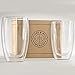 Stone & Mill Large Double Wall Drinking Glasses Set of 2-15 Ounce - Insulated Glass Cups for Coffee, Iced Tea, Latte, Cappuccino AM-08