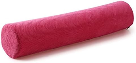 JianMeiHome Slow rebound Plaid Nursing cervical spine Pillow Cylindrical Candy Removable Washable Pillow Memory Foam Pillow (Color : Pink, Size : 23 * 3.9inches)