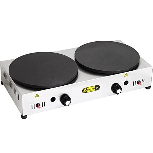 PROFFESSIONAL Non-Stick TEFLON COATED DUAL COOKERS PROPANE GAS DUAL 16 '' 40 cm Commercial Crepe Maker Pancake Griddle PROFESSIONAL Machine ( LPG )