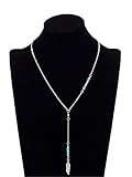 Sundear Layered Bar Pendant Necklace Minimalist Boho Feather Necklace for Women