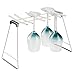 mDesign Wine Glass Drying Rack for Kitchen Countertop - Satin