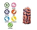 Vapur - Shades 0.5L/16.9oz BPA Free Reusable Foldable Flexible Packable Collapsible Water Beverage Bottle w/Carabiner (Maze)