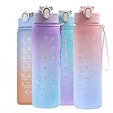 KITNOBLIS 24 oz Water Bottle with Times to Drink