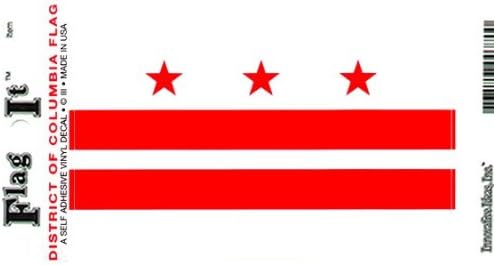 District of Columbia flag decal for auto, truck or boat