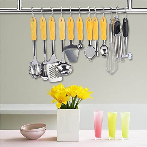 TOPLIFE Shower Curtain Hook Curtain Hook Ring Stainless Steel Easy Installation 12 Pieces Set