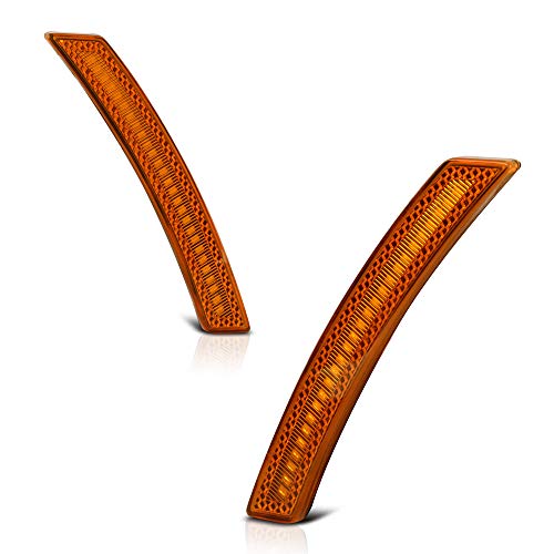 VIPMOTOZ Front Wheel Arch Full LED Chrome Housing Side Marker Light Lamp Assembly Replacement Pair For Mini Cooper R55 R56 R57 R58 R59 R60 R61, Driver & Passenger Side