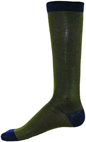 POSH Socks Hamptons Mens Dress Compression Socks ( Olive - Large )