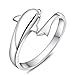 TomSunlight 925 Sterling Silver Dolphin Ring Finger Fashion Women Lady Ring Opening Adjustable gift