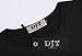 DJT Womens Solid Hankerchief Hemline Tunic Top XX-Large #17 Black