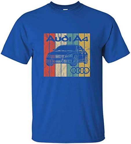Men's Audi A4 T-Shirt Retro German Performance Sports Car Faded Worn Graphic Tee