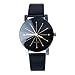 Women watch,SMTSMT Women's Quartz Dial Leather Wrist Watch Round Case-Black