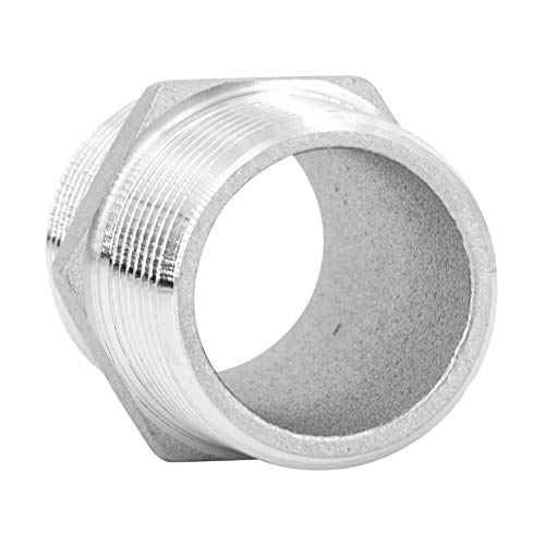 1/2” Doppelnippel I Edelstahl AISI 304 I Sechskant I Fitting I BSP I 2x Aussengewinde I MM – Bild 4