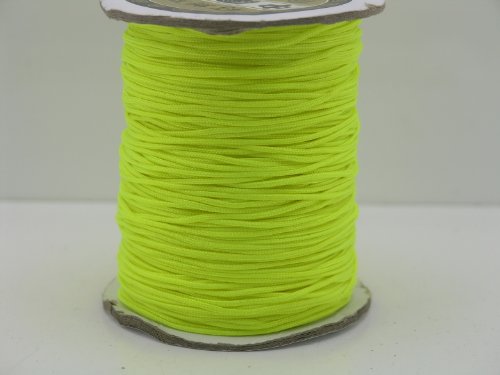 KONMAY 1 Roll 175yd Braided 1.5mm Nylon Shamballa Macram/beading Cord Lift Shade Cord (Neon Yellow F228)