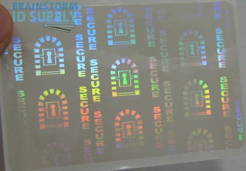 Keyholes Hologram Overlay - Credit Card Size Teslin/PVC ID Card Hologram Overlays - 10 Pack