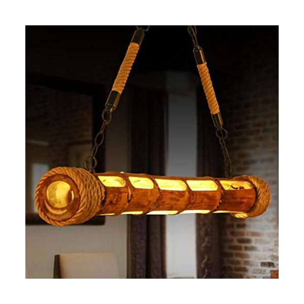 HYQJUNE Vintage Hanfseil Bamboo Pendelleuchten Retro Seilleuchte Kronleuchter HÃ¤ngeleuchten HÃ¤ngend HÃ¤ngelampe HÃ¶henverstellbar E27 Industrial HÃ¤ngeleuchten Handgewebt Lampen Lampe Leuchte